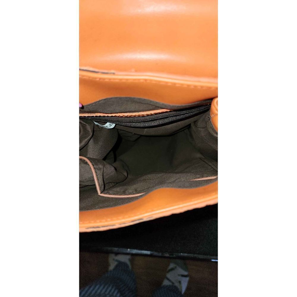Orange Mock Croc Backpack - Picture 6 of 8